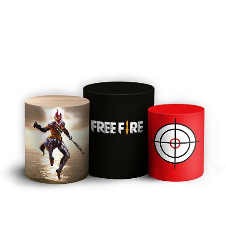 Capas Trio Cilindro Sublimado Vest Facil - Free Fire