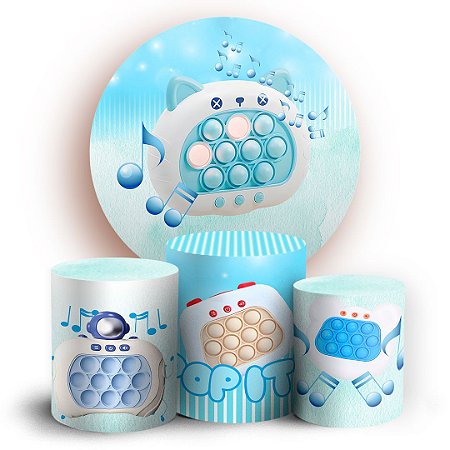 Capas Painel Redondo e Trio Cilindro Sublimado - Pop It Eletronico