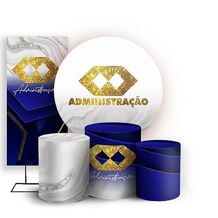 Capas Painel Redondo Trio Cilindro e Faixa Lateral Sublimado - Administração