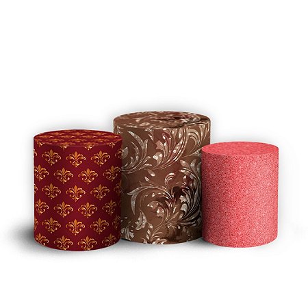 Capas Trio Cilindro Sublimado Vest Facil - Floral