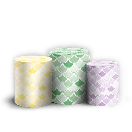 Capas Trio Cilindro Sublimado Vest Facil - Dinossauro Escama Revelacao