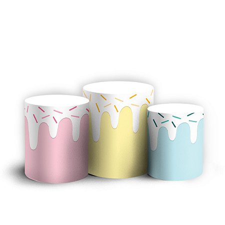 Capas Trio Cilindro Sublimado Vest Facil - Doces