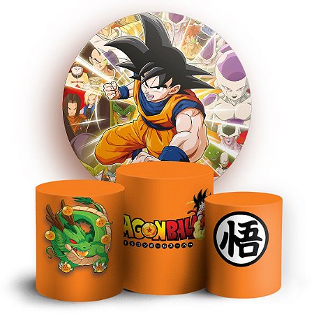 Capas Painel Redondo e Trio Cilindro Sublimado - Dragonball