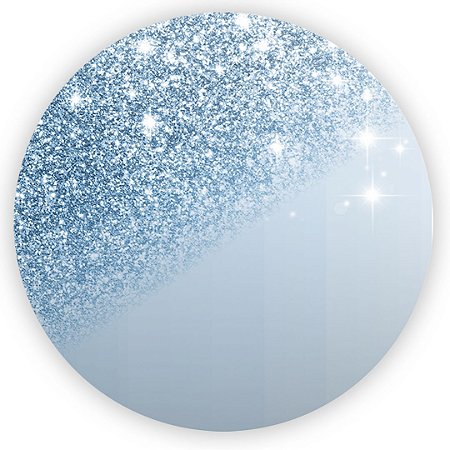 Capa Painel Redondo Sublimado - Gliitter Azul Borboleta