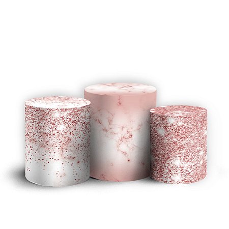 Capas Trio Cilindro Sublimado Vest Facil - Glitter