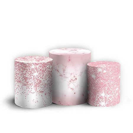 Capas Trio Cilindro Sublimado Vest Facil - Glitter