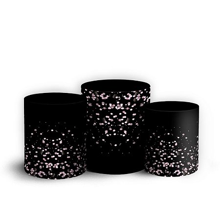 Capas Trio Cilindro Sublimado Vest Facil - Glitter