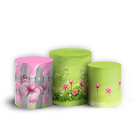 Capas Trio Cilindro Sublimado Vest Facil - Jardim