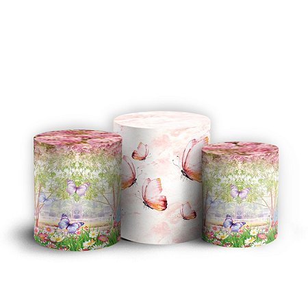 Capas Trio Cilindro Sublimado Vest Facil - Jardim