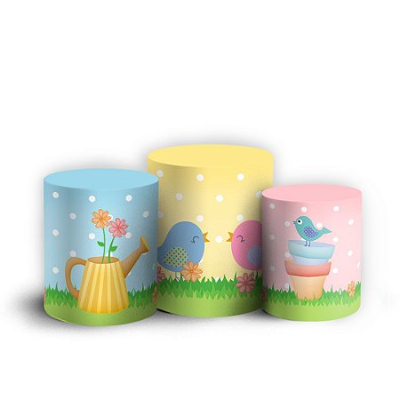 Capas Trio Cilindro Sublimado Vest Facil - Jardim