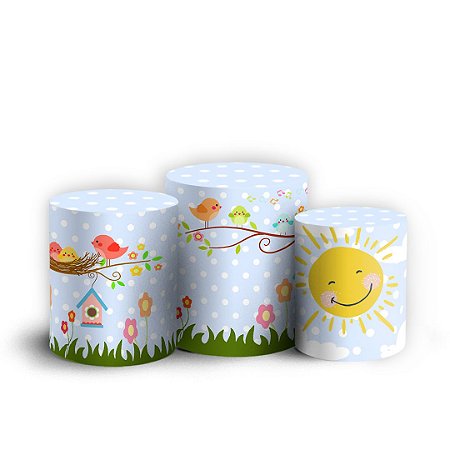 Capas Trio Cilindro Sublimado Vest Facil - Jardim