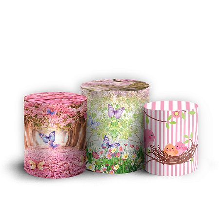 Capas Trio Cilindro Sublimado Vest Facil - Jardim