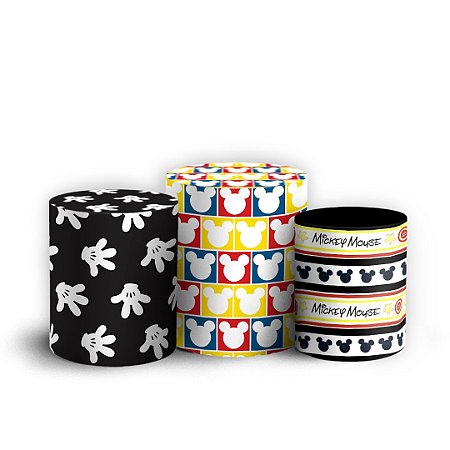 Capas Trio Cilindro Sublimado Vest Facil - Mickey