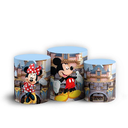 Capas Trio Cilindro Sublimado Vest Facil - Mickey