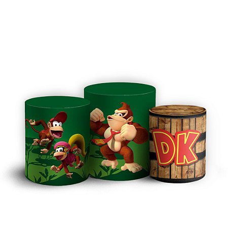 Capas Trio Cilindro Sublimado Vest Facil - Donkey Kong