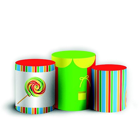 Capas Trio Cilindro Sublimado Vest Facil - Chaves