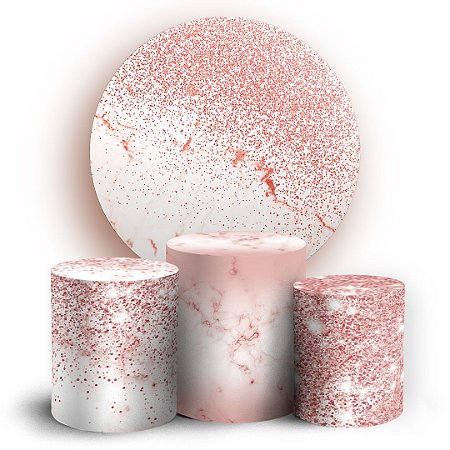Capas Painel Redondo e Trio Cilindro Sublimado - Glitter