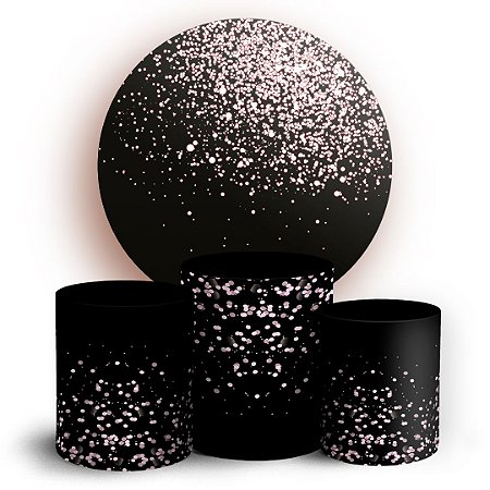 Capas Painel Redondo e Trio Cilindro Sublimado - Glitter