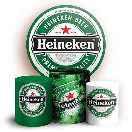 Capas Painel Redondo e Trio Cilindro Sublimado - Heineken