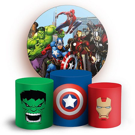 Capas Painel Redondo e Trio Cilindro Sublimado - Herois