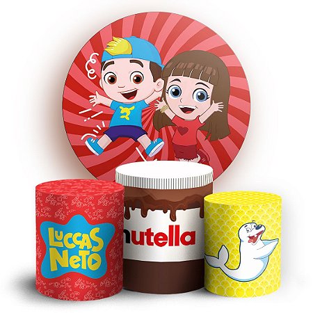 Capas Painel Redondo e Trio Cilindro Sublimado - Luccas Neto