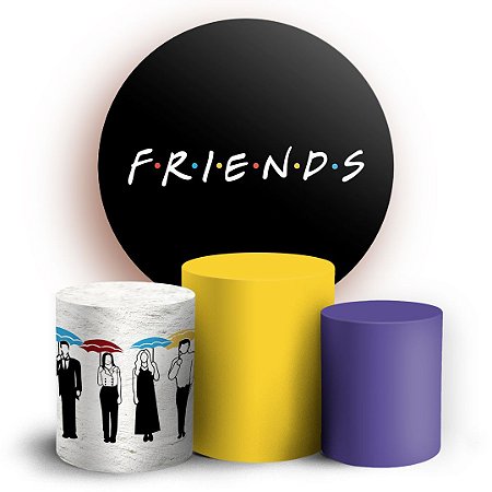 Capas Painel Redondo e Trio Cilindro Sublimado - Friends