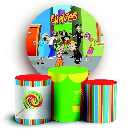 Capas Painel Redondo e Trio Cilindro Sublimado - Chaves