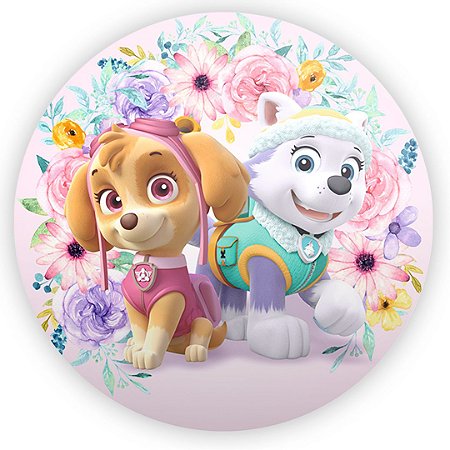 Capa Painel Redondo Sublimado - Patrulha Canina