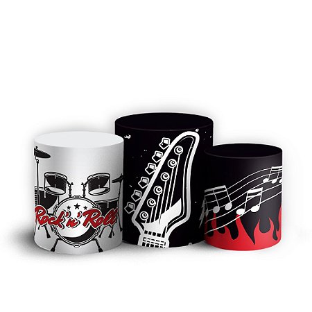 Capas Trio Cilindro Sublimado Vest Facil - Rock'n Roll