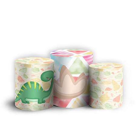 Capas Trio Cilindro Sublimado Vest Facil - Dino Baby