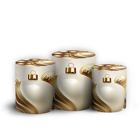 Capas Trio Cilindro Sublimado Vest Facil - Natal Ano Novo