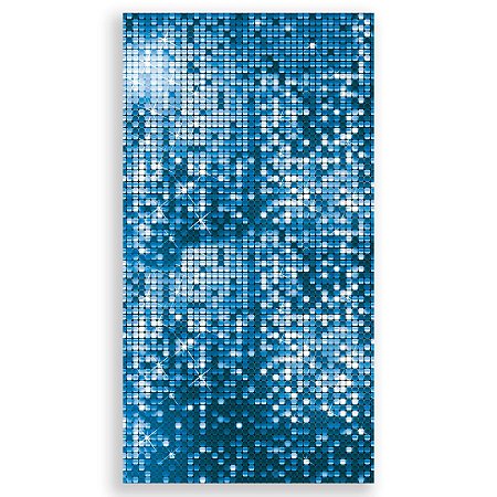 Capa Faixa Lateral Sublimado - Lantejoulas Azul