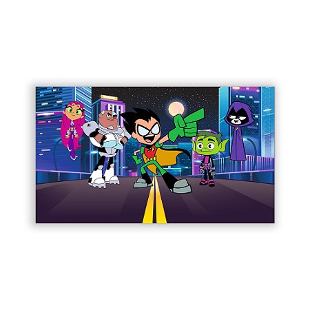 Painel Retangular - Os Jovens Titans - Sublimado 3D