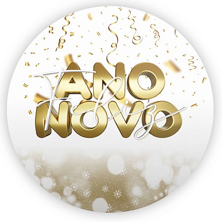 Capa Painel Redondo Sublimado - Ano Novo Natal