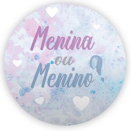 Capa Painel Redondo Sublimado - Cha Revelacao