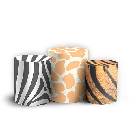 Capas Trio Cilindro Sublimado Vest Facil - Safari