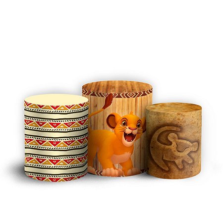 Capas Trio Cilindro Sublimado Vest Facil - Rei Leao