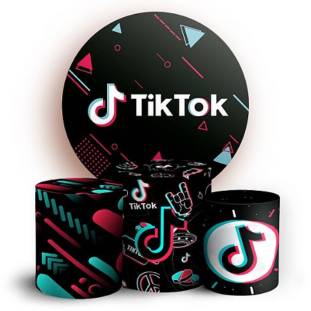 Capas Painel Redondo e Trio Cilindro Sublimado - TikTok