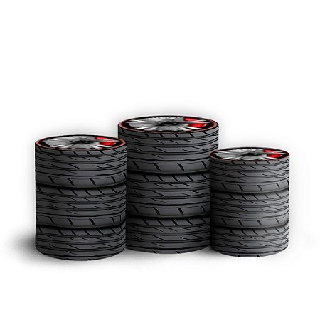 Capas Trio Cilindro Sublimado Vest Facil - Pneu