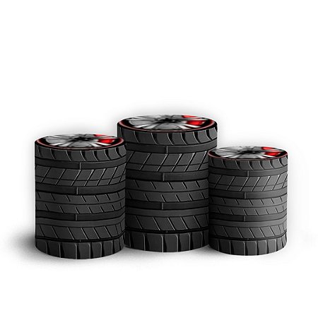 Capas Trio Cilindro Sublimado Vest Facil - Pneu