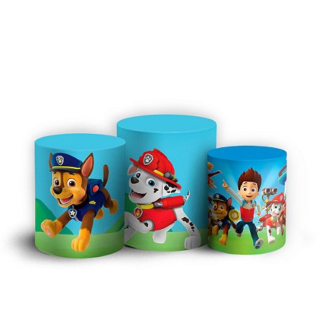 Capas Trio Cilindro Sublimado Vest Facil - Patrulha Canina