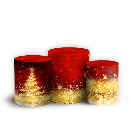 Capas Trio Cilindro Sublimado Vest Facil - Natal