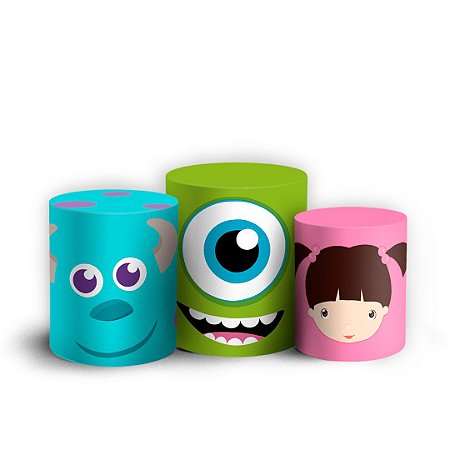 Capas Trio Cilindro Sublimado Vest Facil - Monstros SA