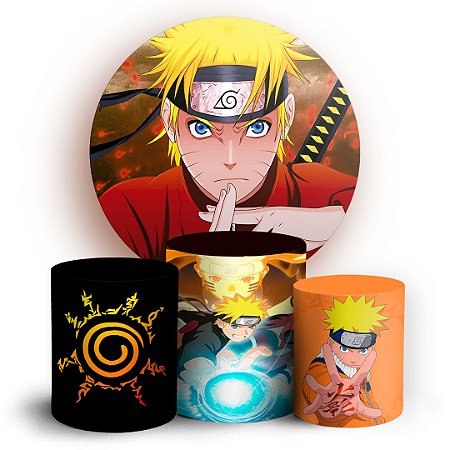 Capas Painel Redondo e Trio Cilindro Sublimado - Naruto