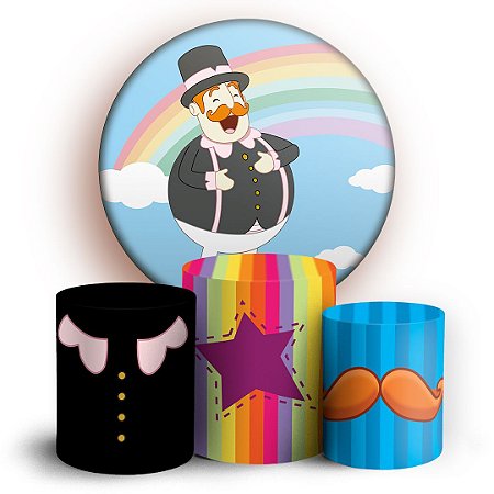 Capas Painel Redondo e Trio Cilindro Sublimado - Mundo Bita