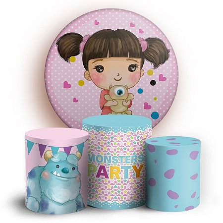 Capas Painel Redondo e Trio Cilindro Sublimado - Monstros SA