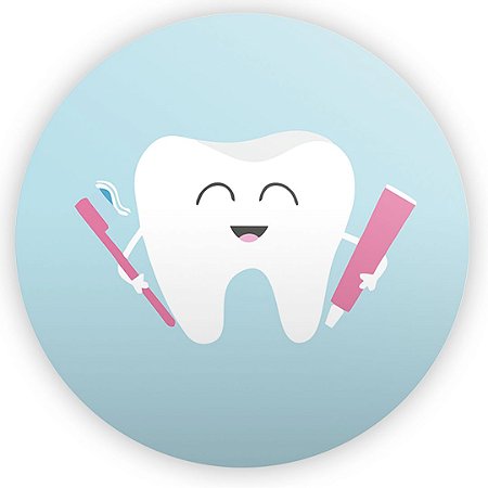 Capa Painel Redondo Sublimado - Dentista