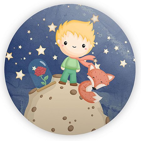 Capa Painel Redondo Sublimado - Pequeno Principe