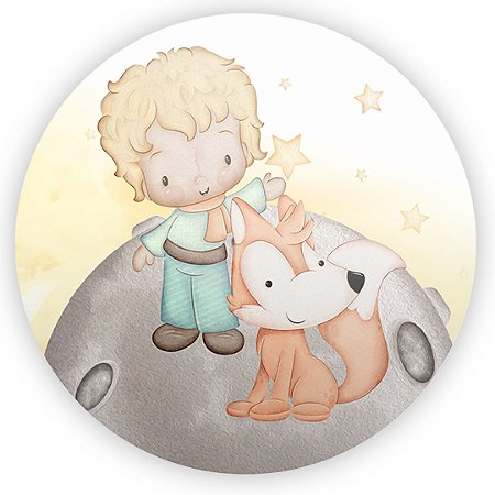 Capa Painel Redondo Sublimado - Pequeno Principe