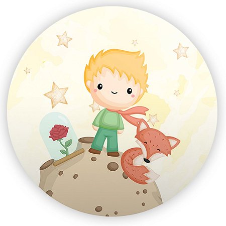 Capa Painel Redondo Sublimado - Pequeno Principe